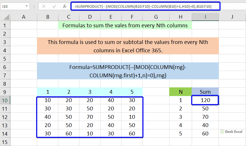 sum a column in excel for mac
